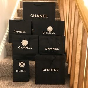 7 different size chanel shopping bags 🛍